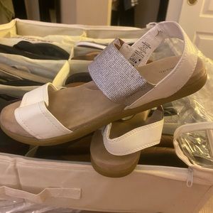 Lands End strappy sandals.